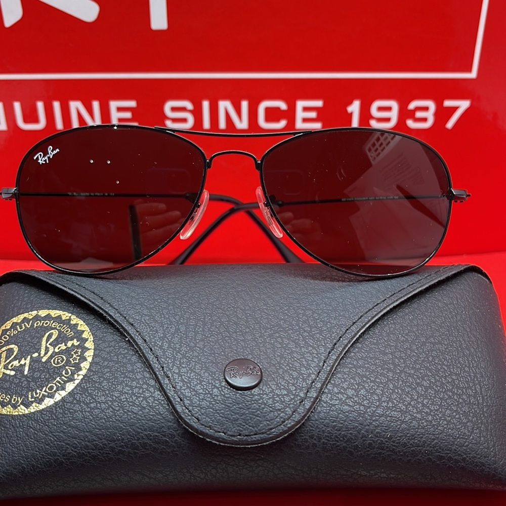 BNIB Rayban Cockpit 3362 Unisex Black with G-15 (green) Lenses - Picture 3 of 8